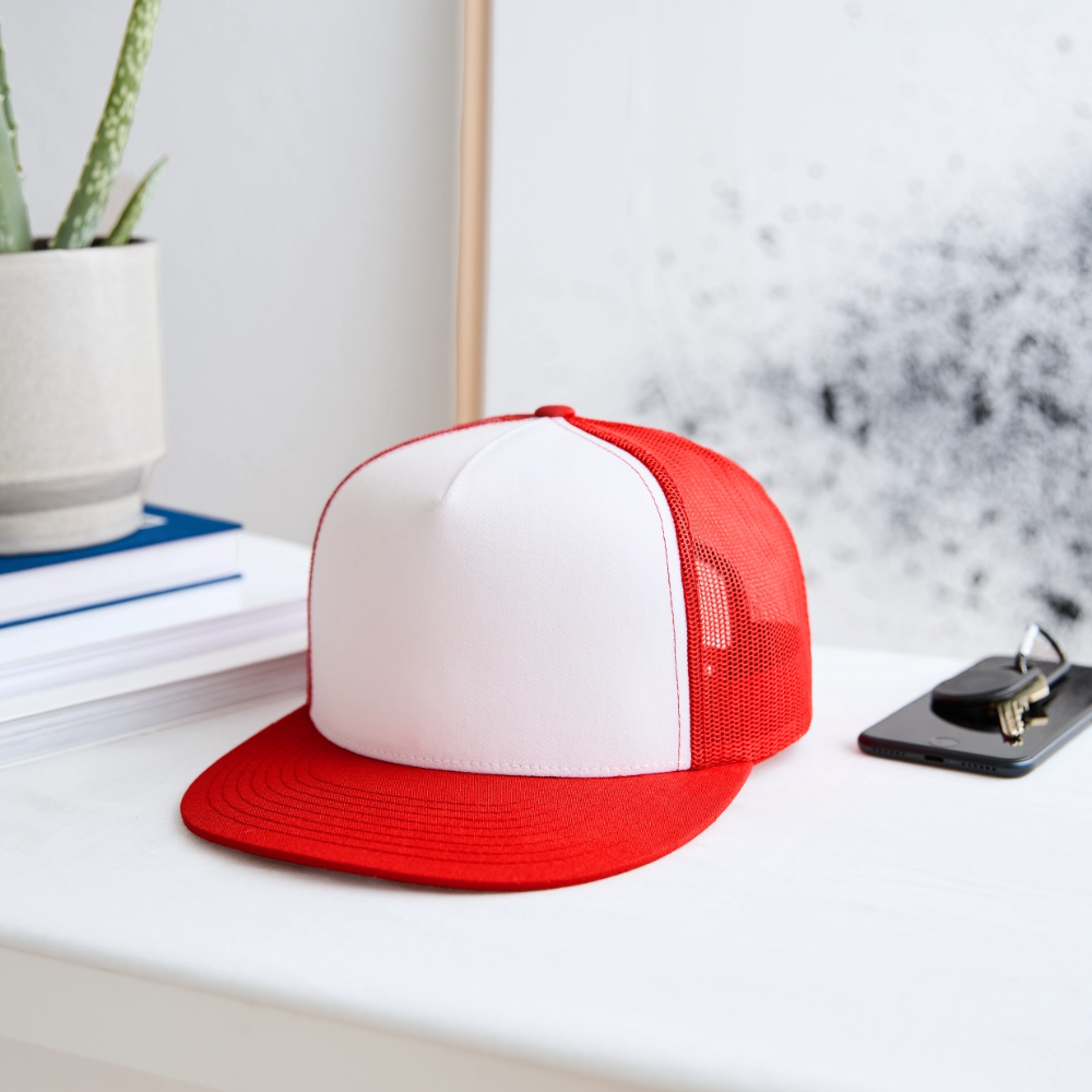 Trucker Hat - white/red